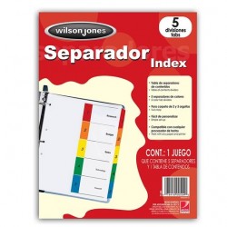 SEPARADORES BASICOS WILSON JONES 5 DIVI SIONES TABLA DE CONTENIDOS ACCO 