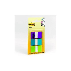 BANDERITAS POST-IT 3M 1X1.5 PULG MOD. 680-PBG, PARA INDICAR 3 COLORES (60 BANDERITAS EN TOTAL) MORADO, AZUL Y VERDE